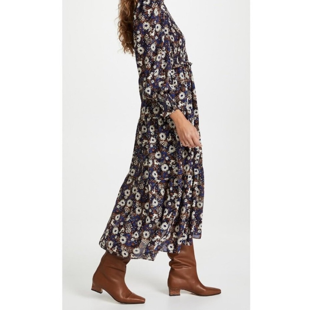 Anthropologie Floral Smocked Dress